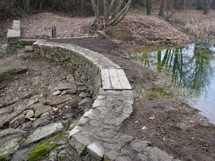 Restauració de la presa de la Font Trobada. Febrer 2007