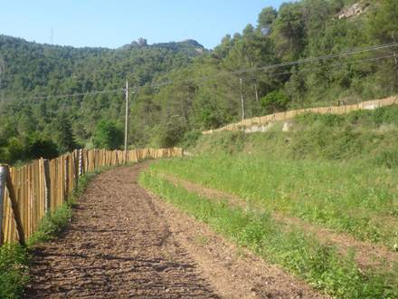 Tancament de nous conreus per evitar danys de la fauna salvatge. Setembre 2008