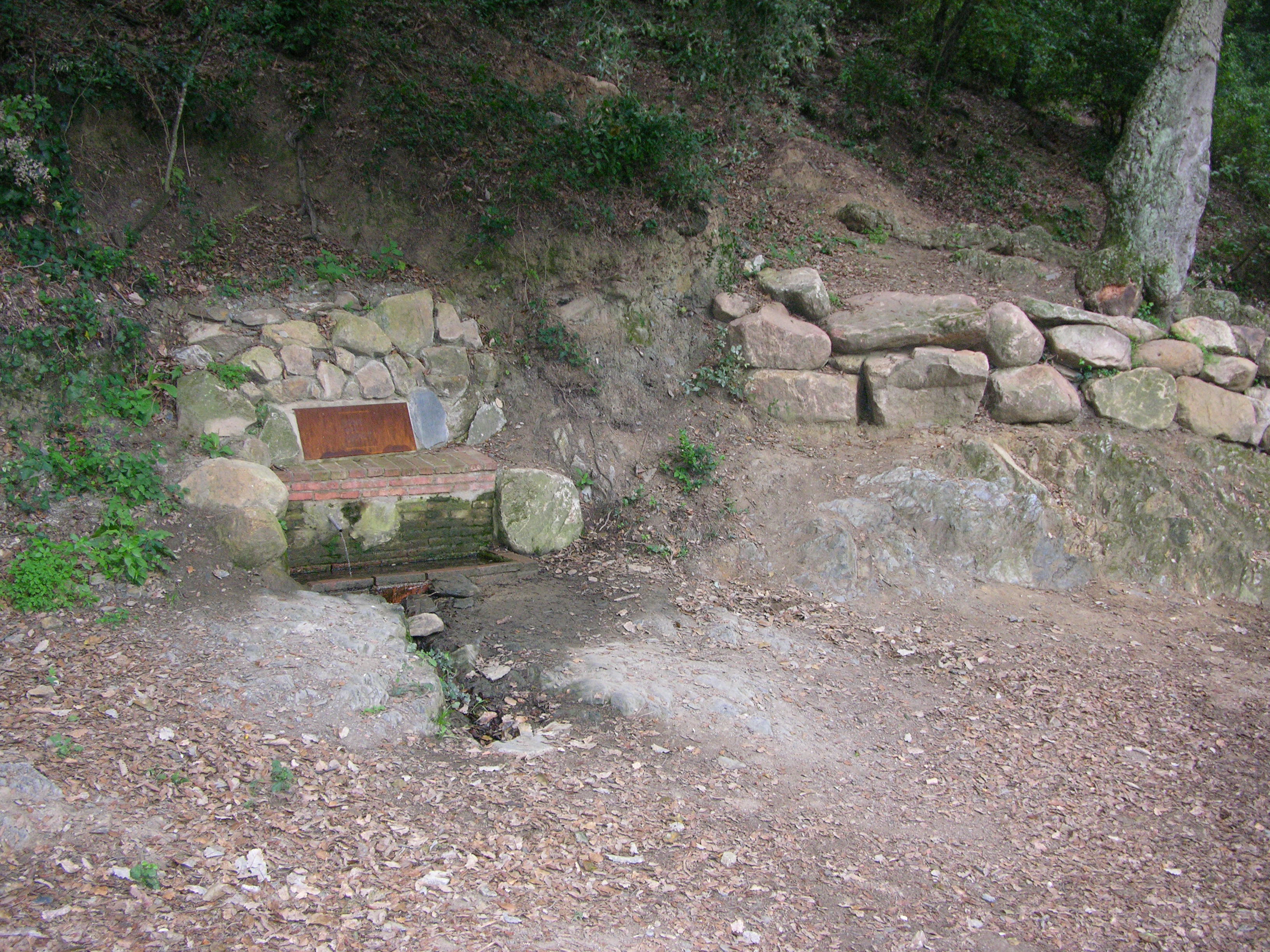 Estat final de les obres de restauració de la font del Canet. Novembre 2008