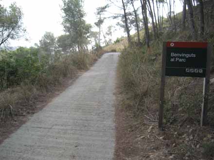 Estat de la secció de servei a l’entrada del Parc. Maig 2009