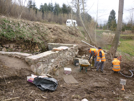 Restauració de bassa en el Torrent de la Polleda. Febrer 2014