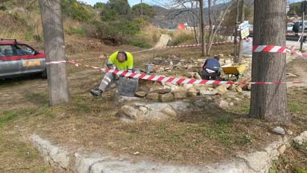 Treballs de restauració i sanejament de les zones d’estada de visitants. Març 2017  