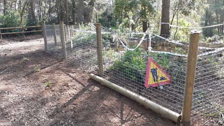 Treballs d’instal·lació de tanques de seguretat. Maig 2020