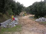 Construcció de murs de contenció dels talussos de l’àrea d’aparcament. Novembre 2008