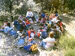 Visita dels escolars a un parc