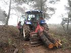 Desembosc de fusta amb tractor i cabrestant. Març 2007