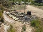 Estat final de la zona d’estada i repòs i grades amb bancs. Abril 2017