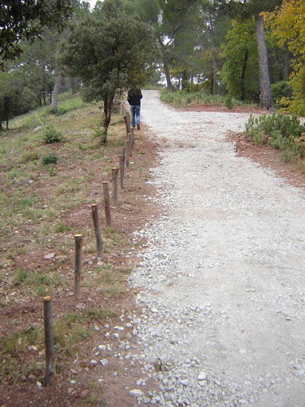 Construcció d’un aparcament a la zona del camí dels Monjos–Matadepera. Novembre 2007